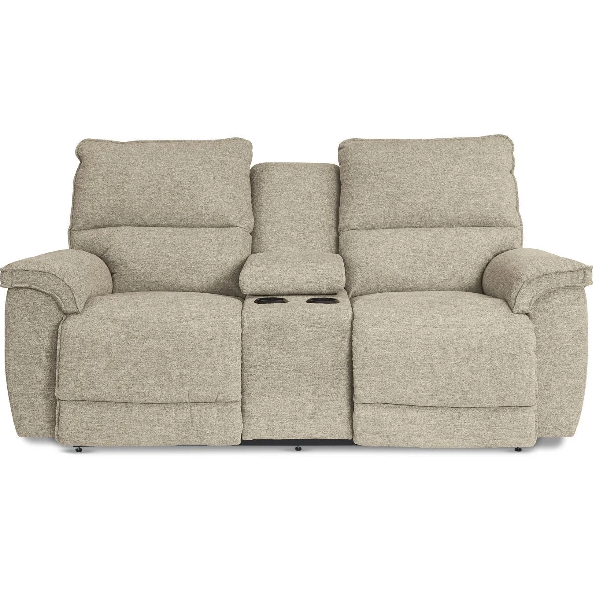 LaZBoy Norris Casual Reclining Loveseat with Cupholder Storage
